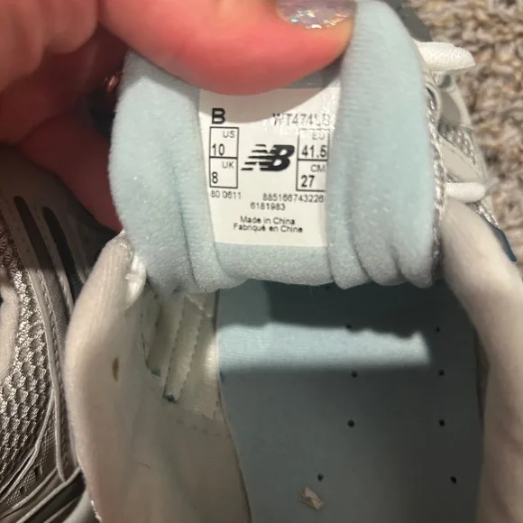 New Balance Gray and Blue 474 Sneakers Women’s Size 10 - Picture 5 of 5